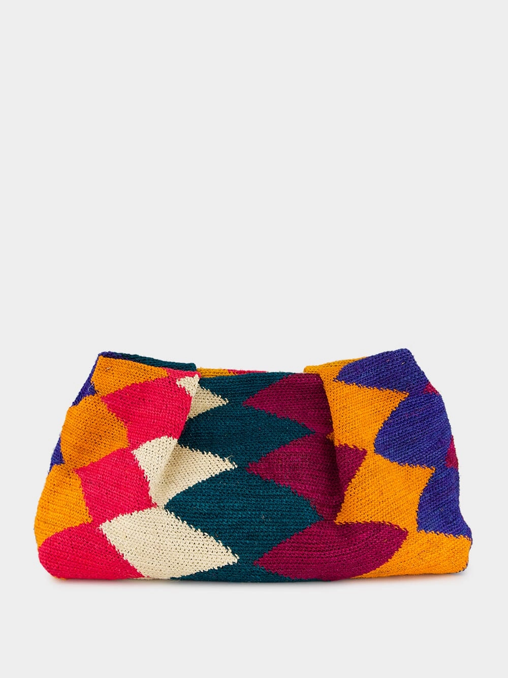 Multicolour Pattern Sisal Medium Pouch