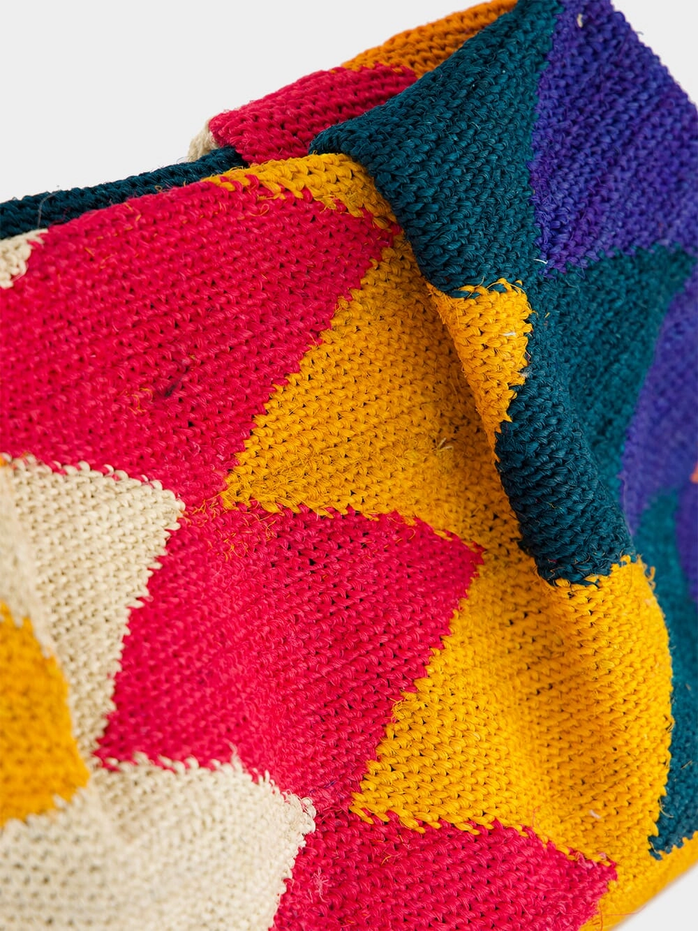 Multicolour Pattern Sisal Medium Pouch