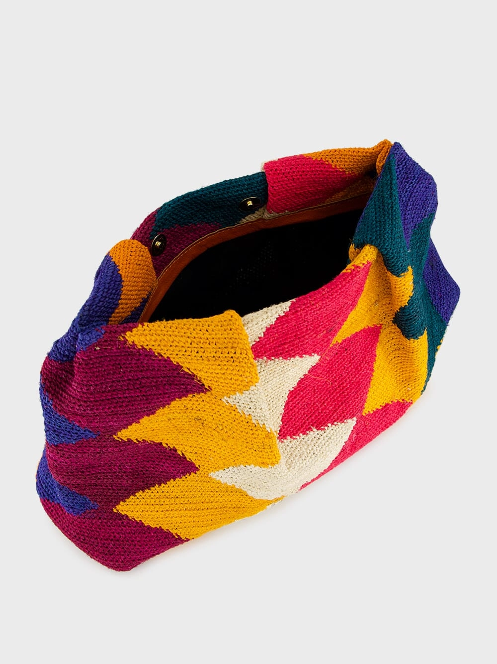 Multicolour Pattern Sisal Medium Pouch