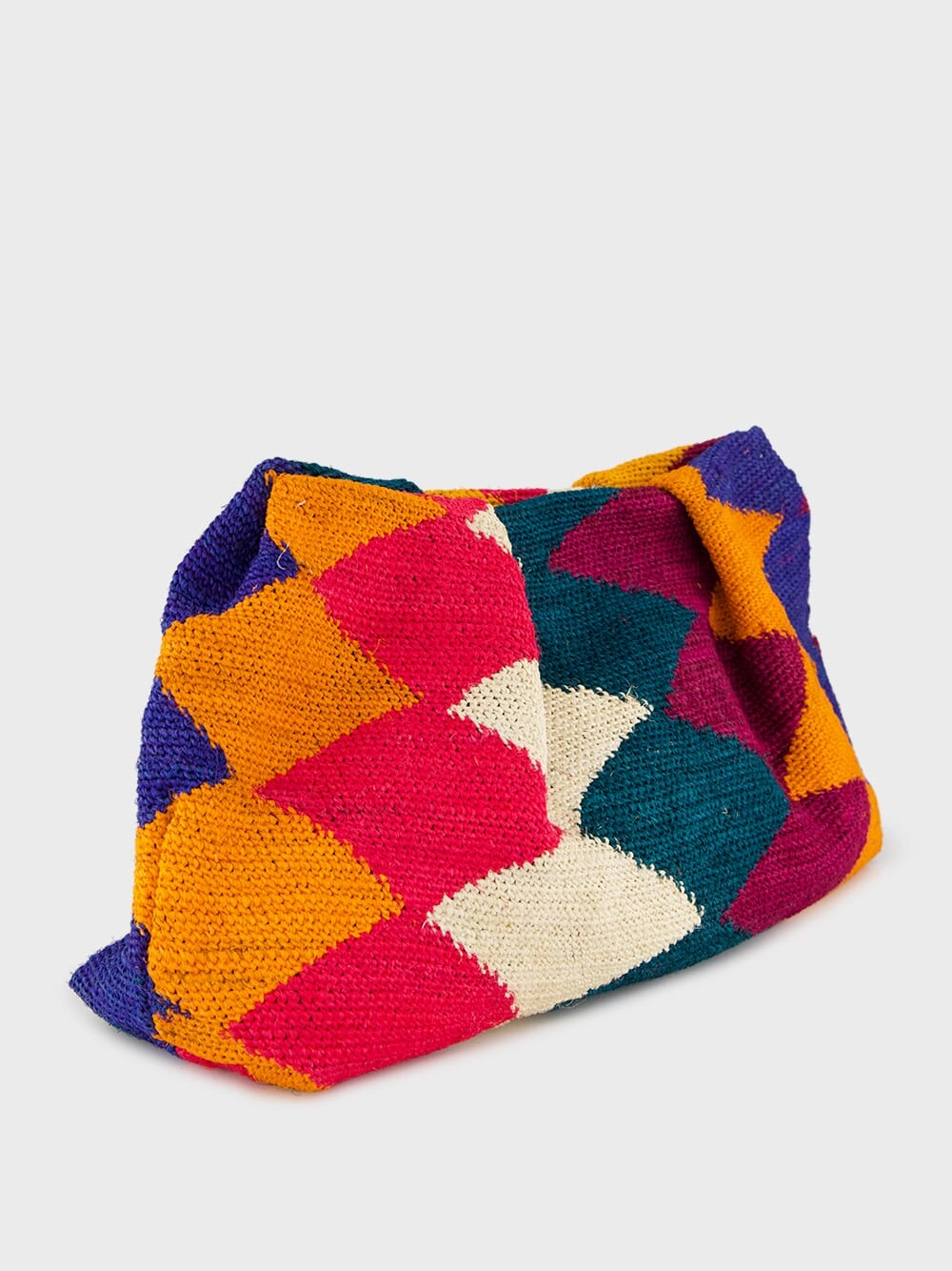 Multicolour Pattern Sisal Medium Pouch