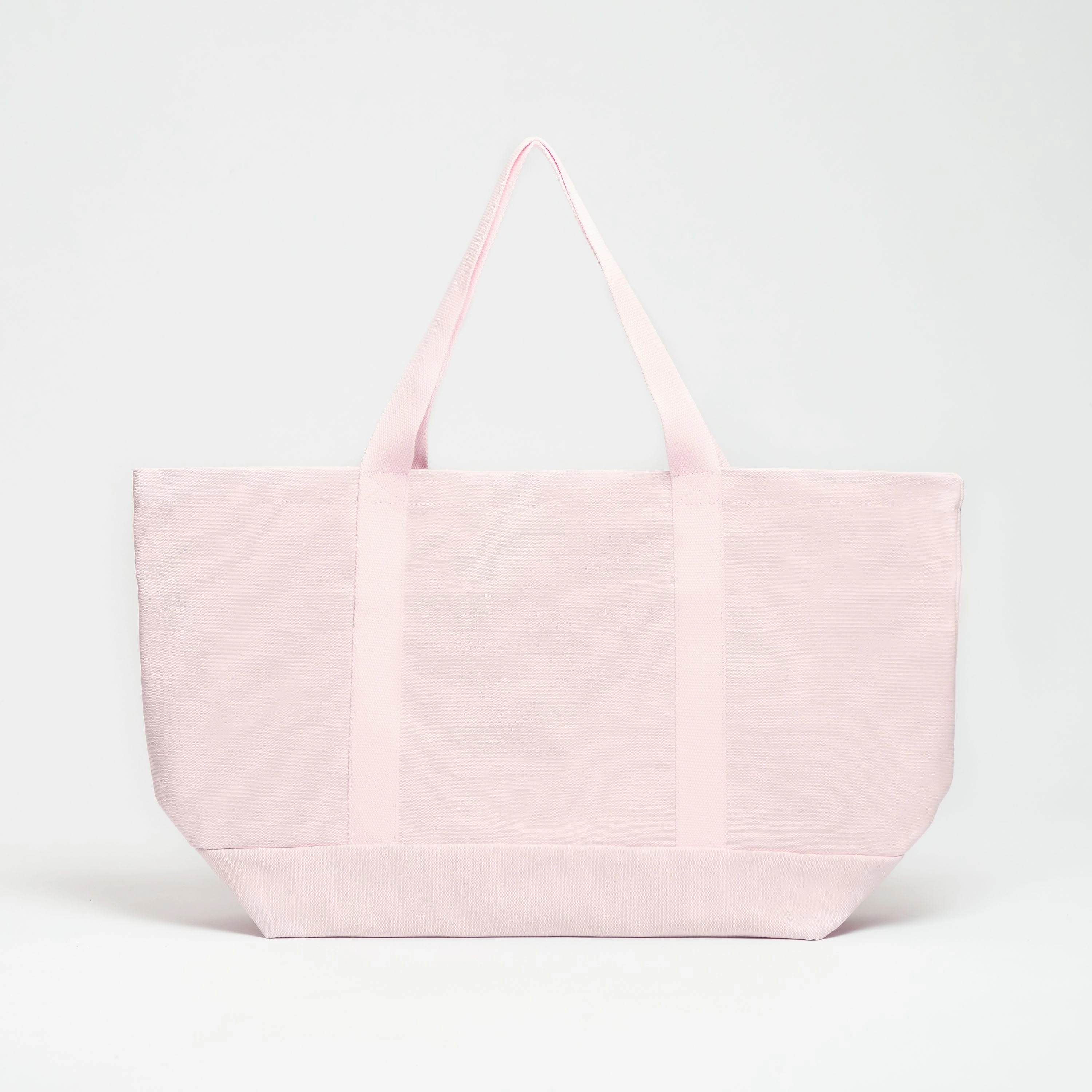 Natural Cotton Canvas Beach Bag | Blush Pink