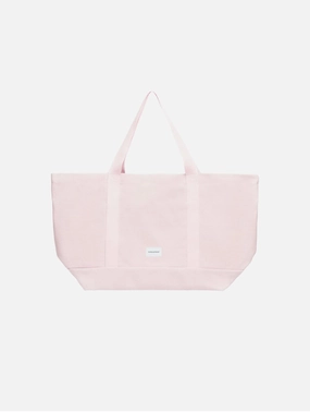 Natural Cotton Canvas Beach Bag | Blush Pink