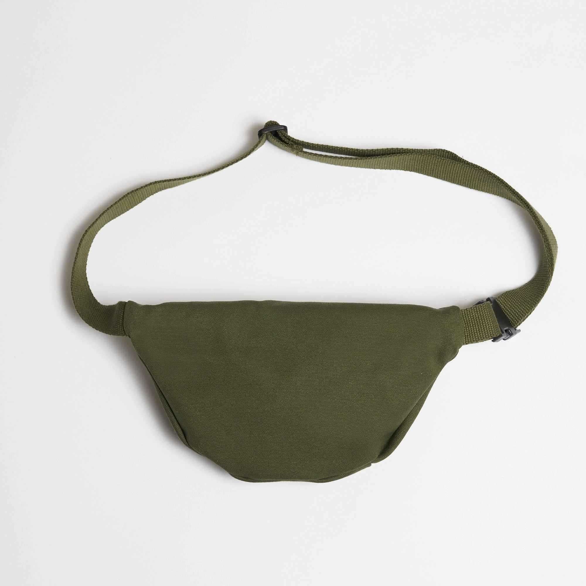 Natural Cotton Canvas Bum Bag | Dark Olive