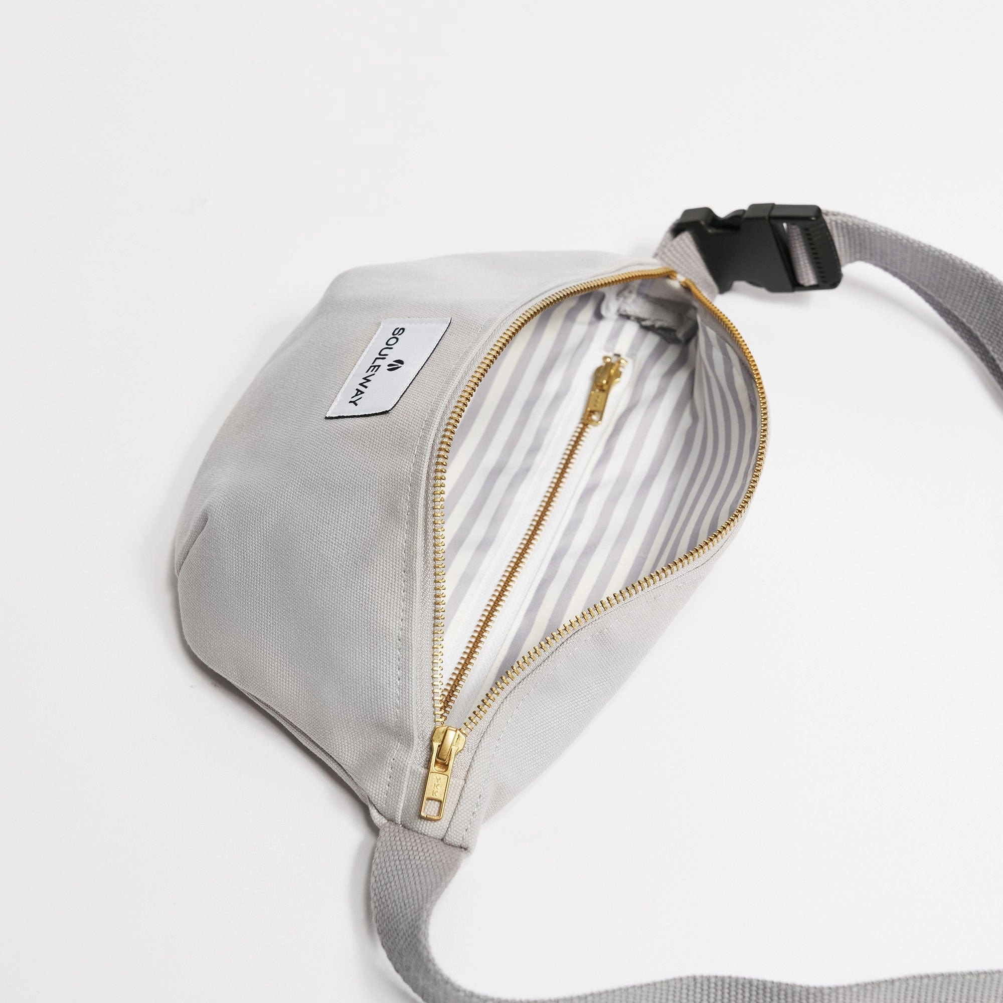 Natural Cotton Canvas Bum Bag | Dust Grey