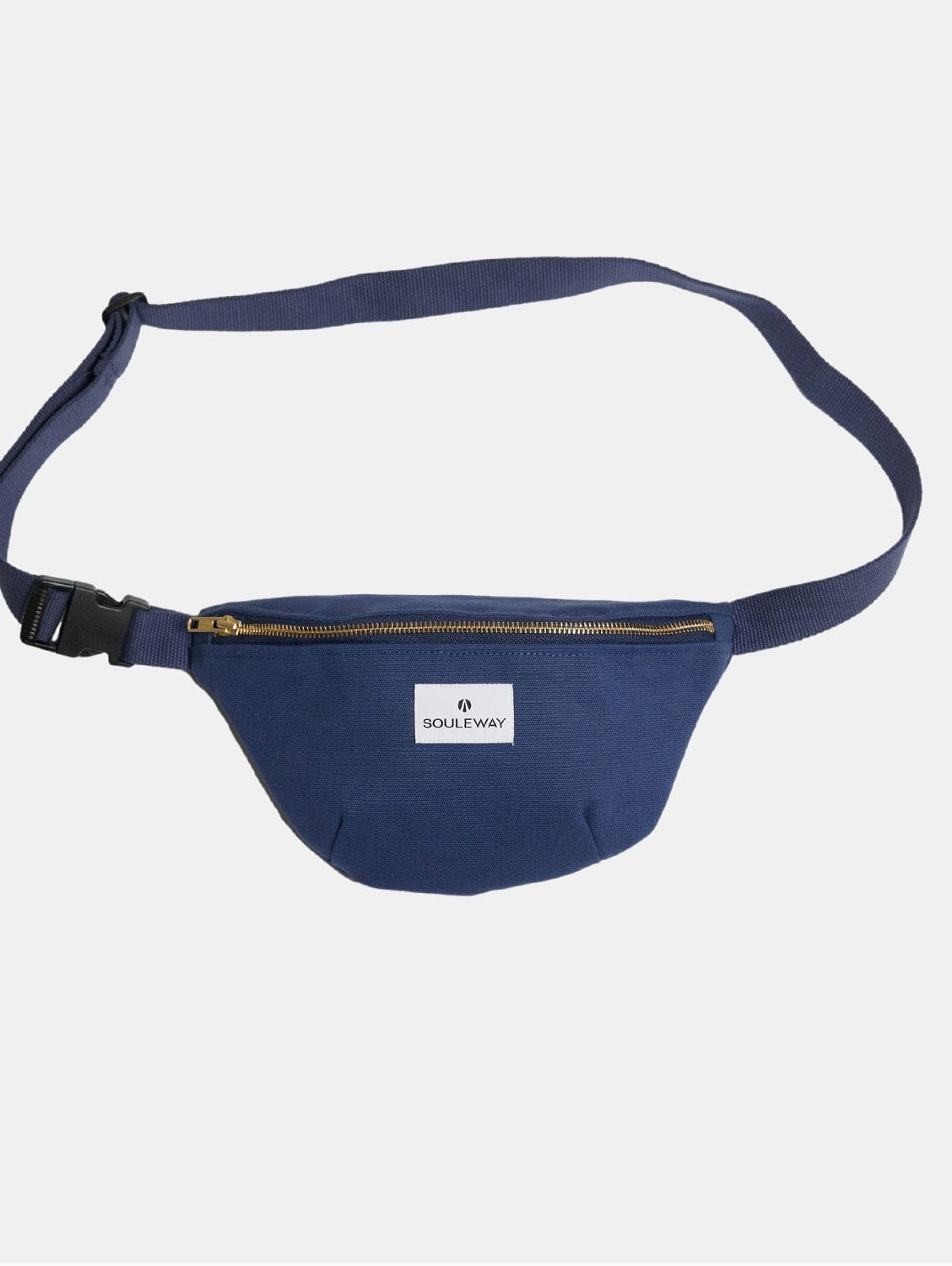 Natural Cotton Canvas Bum Bag | Navy Blue