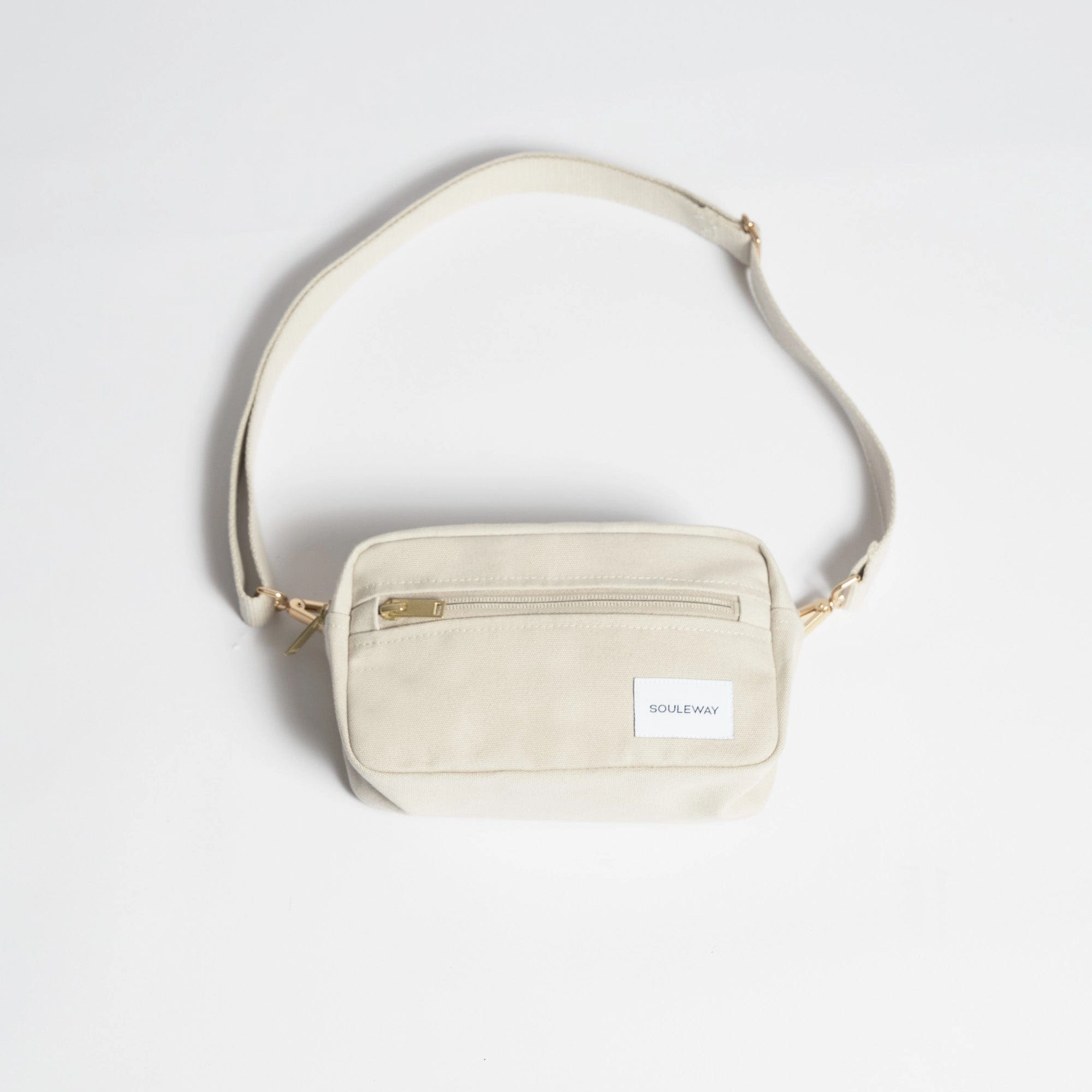 Natural Cotton Canvas Hip Bag | Desert Sand