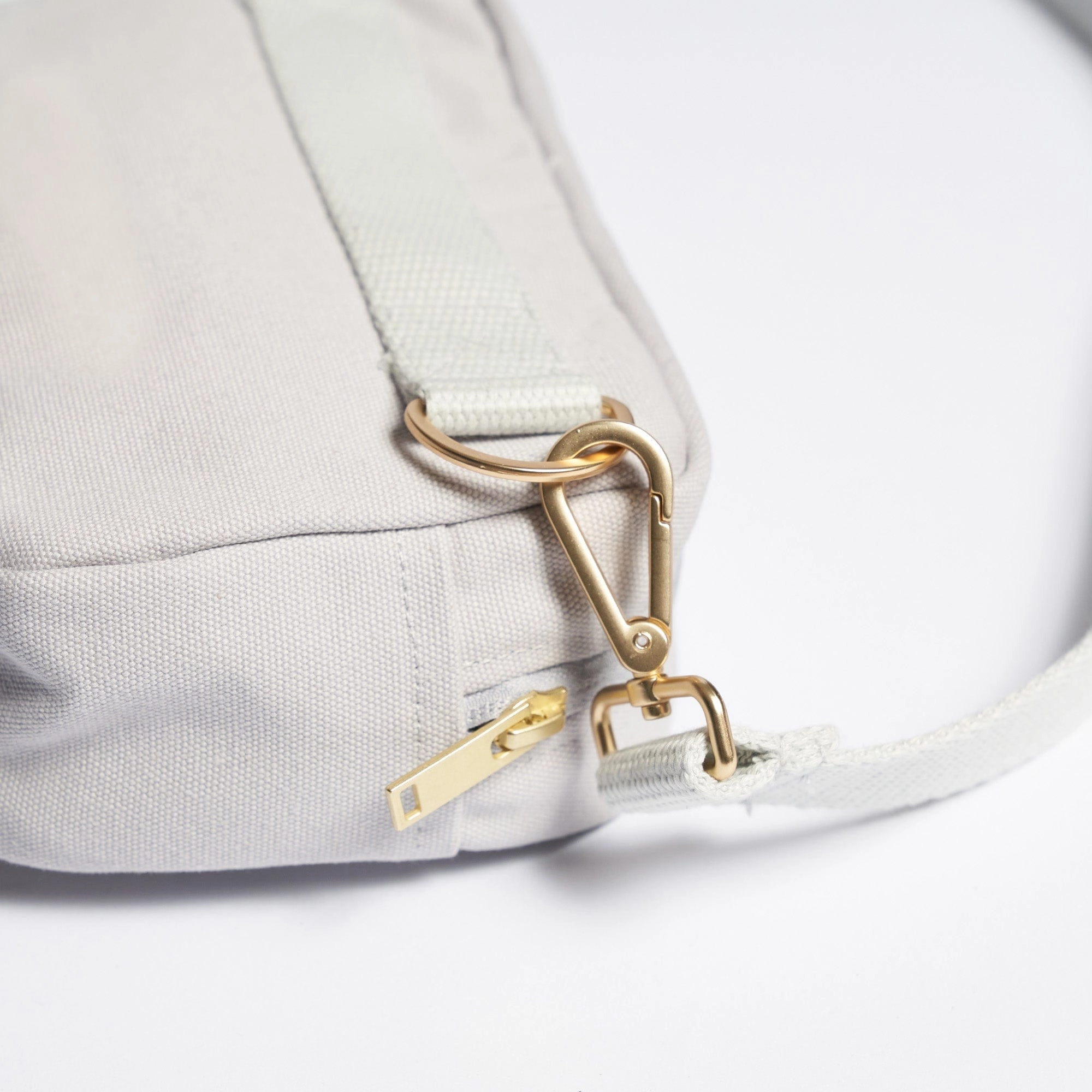Natural Cotton Canvas Hip Bag | Dust Grey