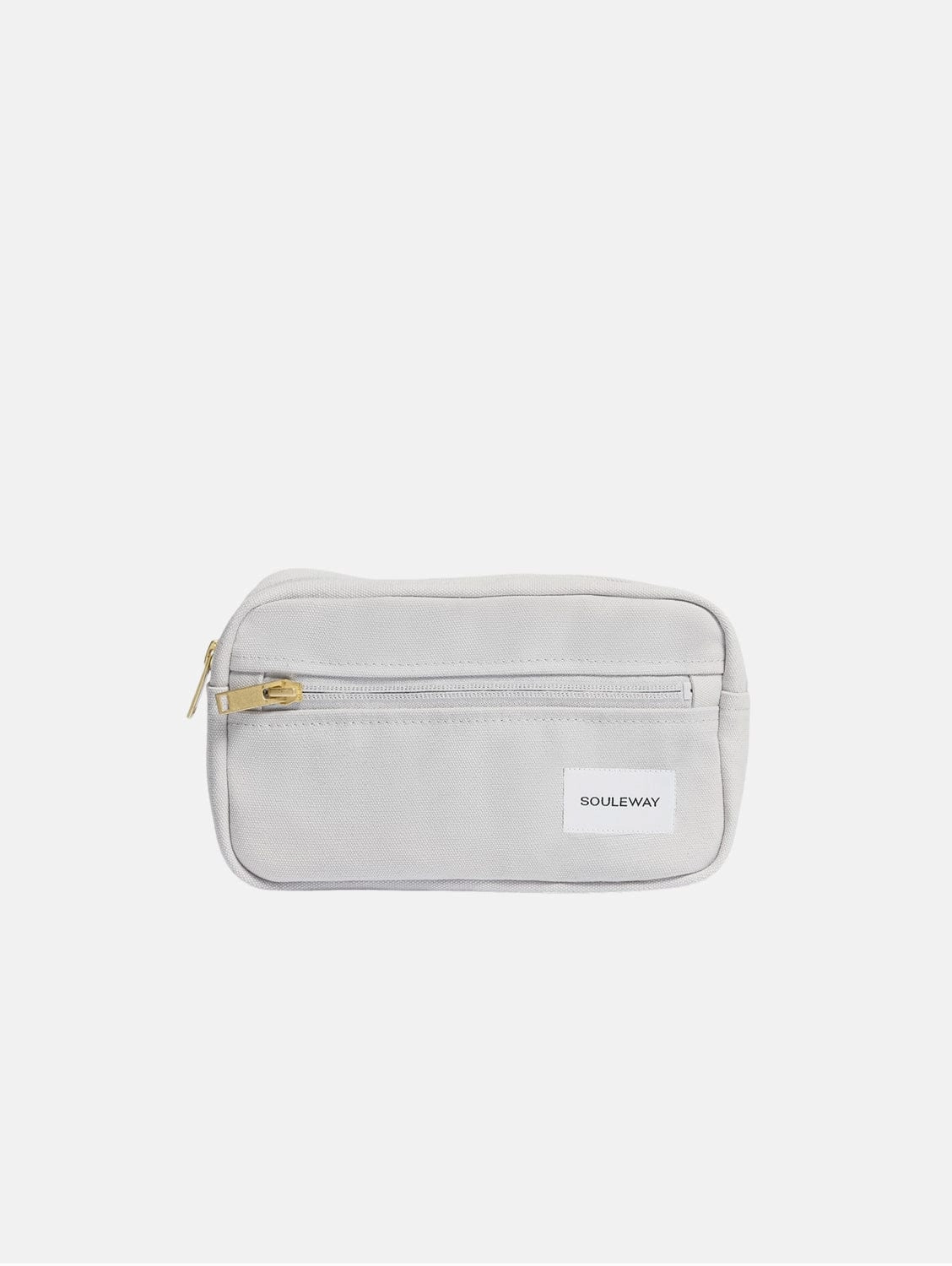 Natural Cotton Canvas Hip Bag | Dust Grey