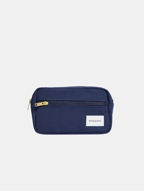 Natural Cotton Canvas Hip Bag | Navy Blue