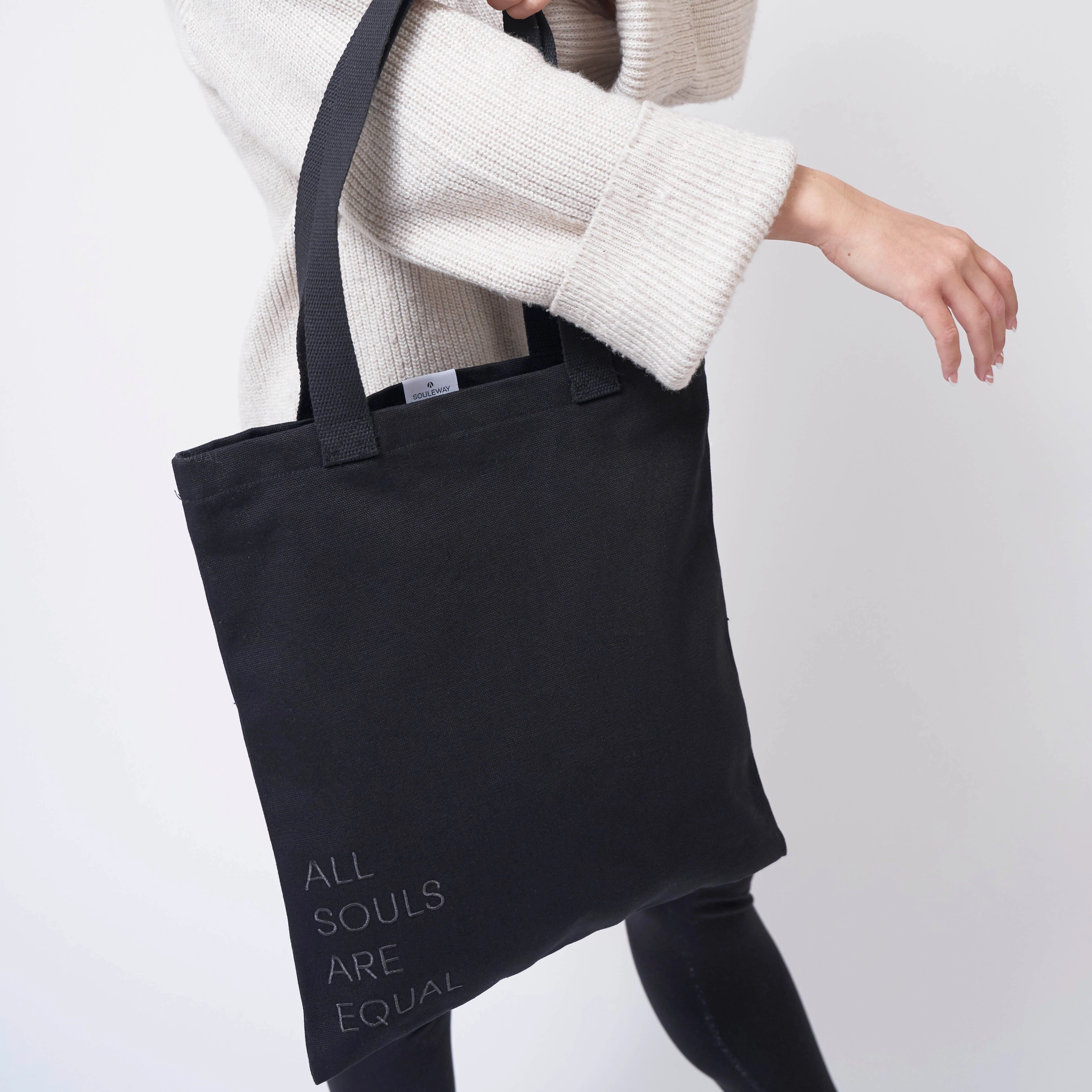 Natural Cotton Canvas Jute Bag | Black Pride Edition