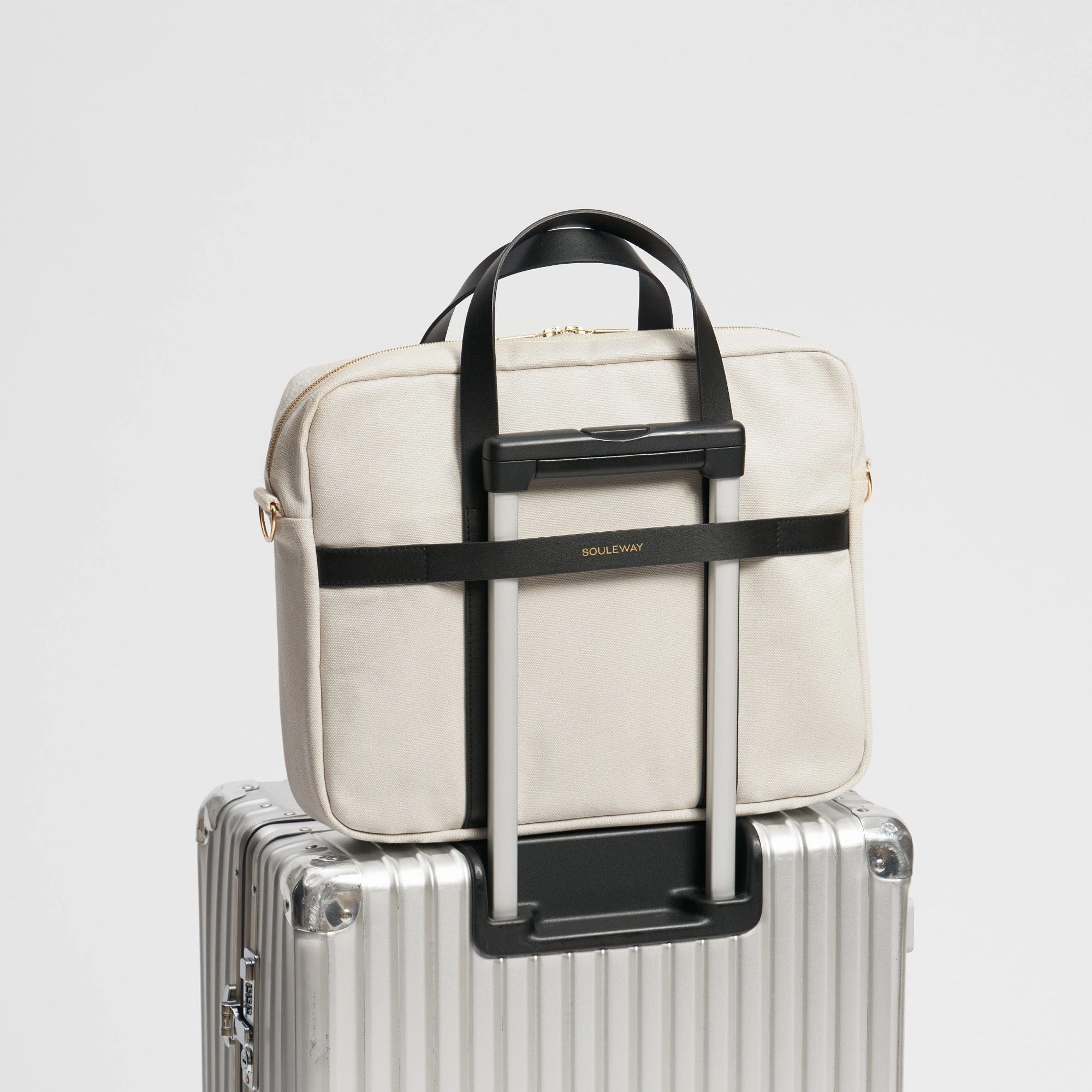 Natural Cotton Canvas Laptop Bag | Desert Sand