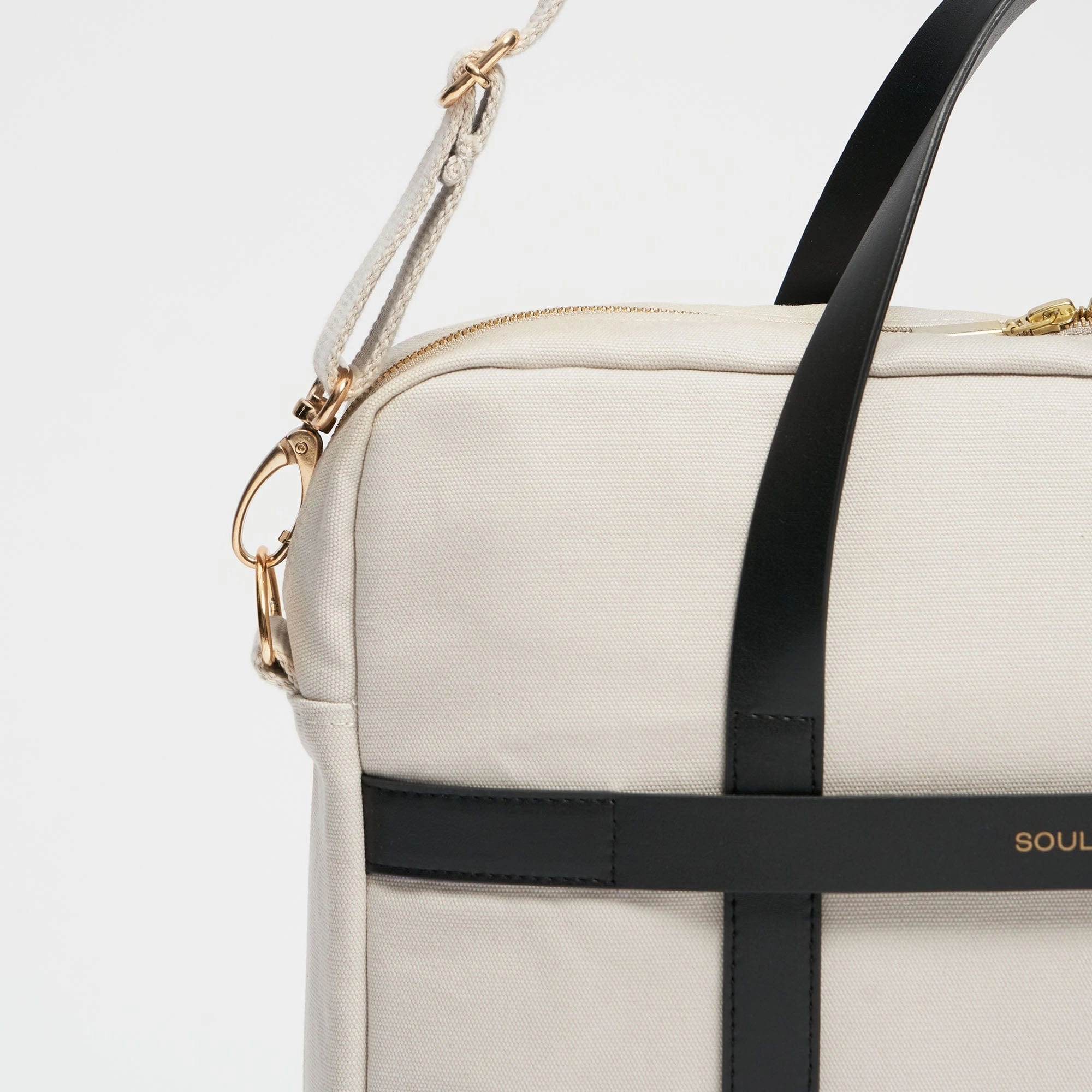 Natural Cotton Canvas Laptop Bag | Desert Sand