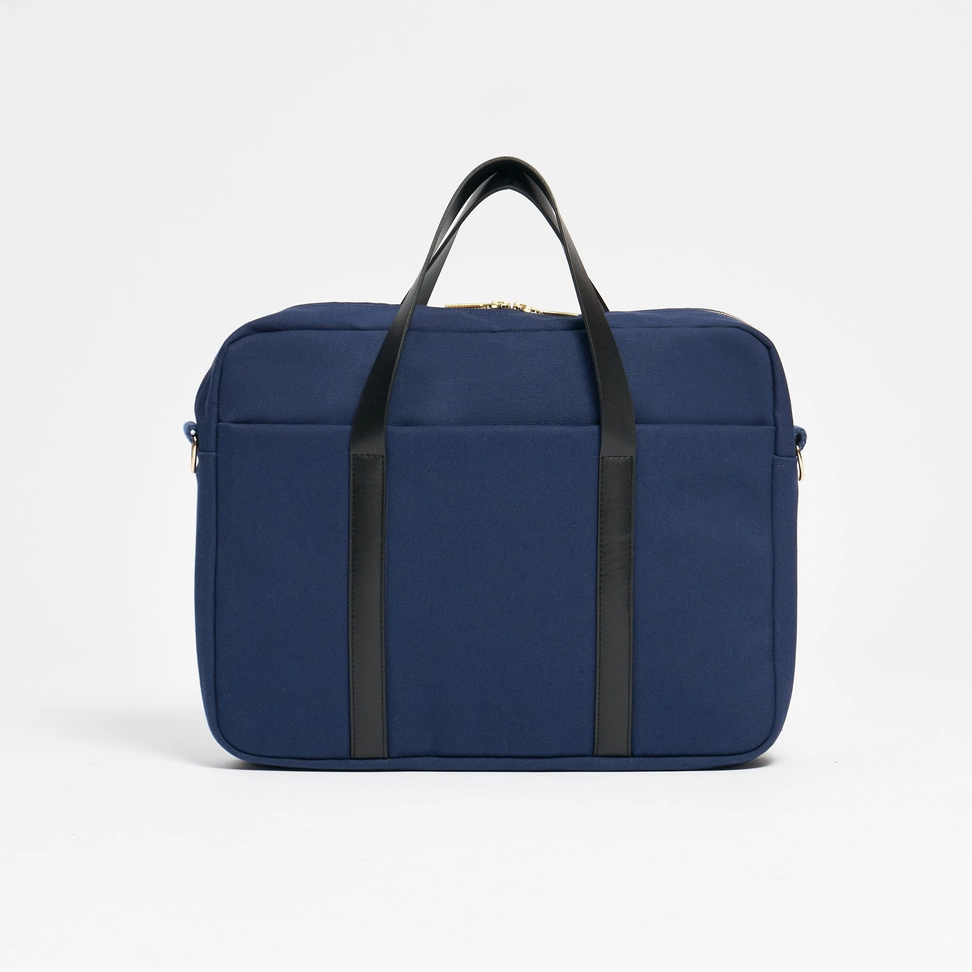Natural Cotton Canvas Laptop Bag | Navy Blue