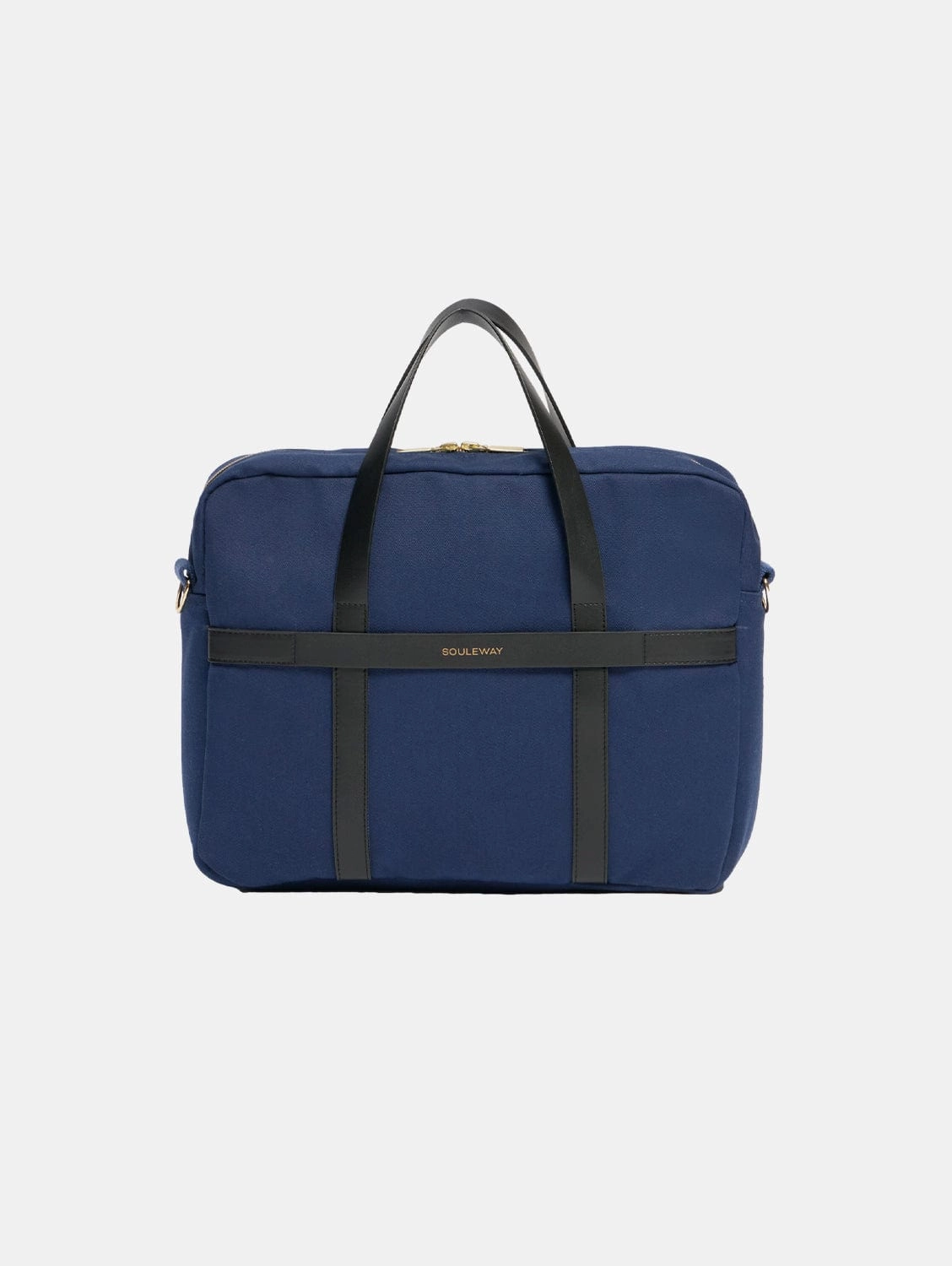 Natural Cotton Canvas Laptop Bag | Navy Blue