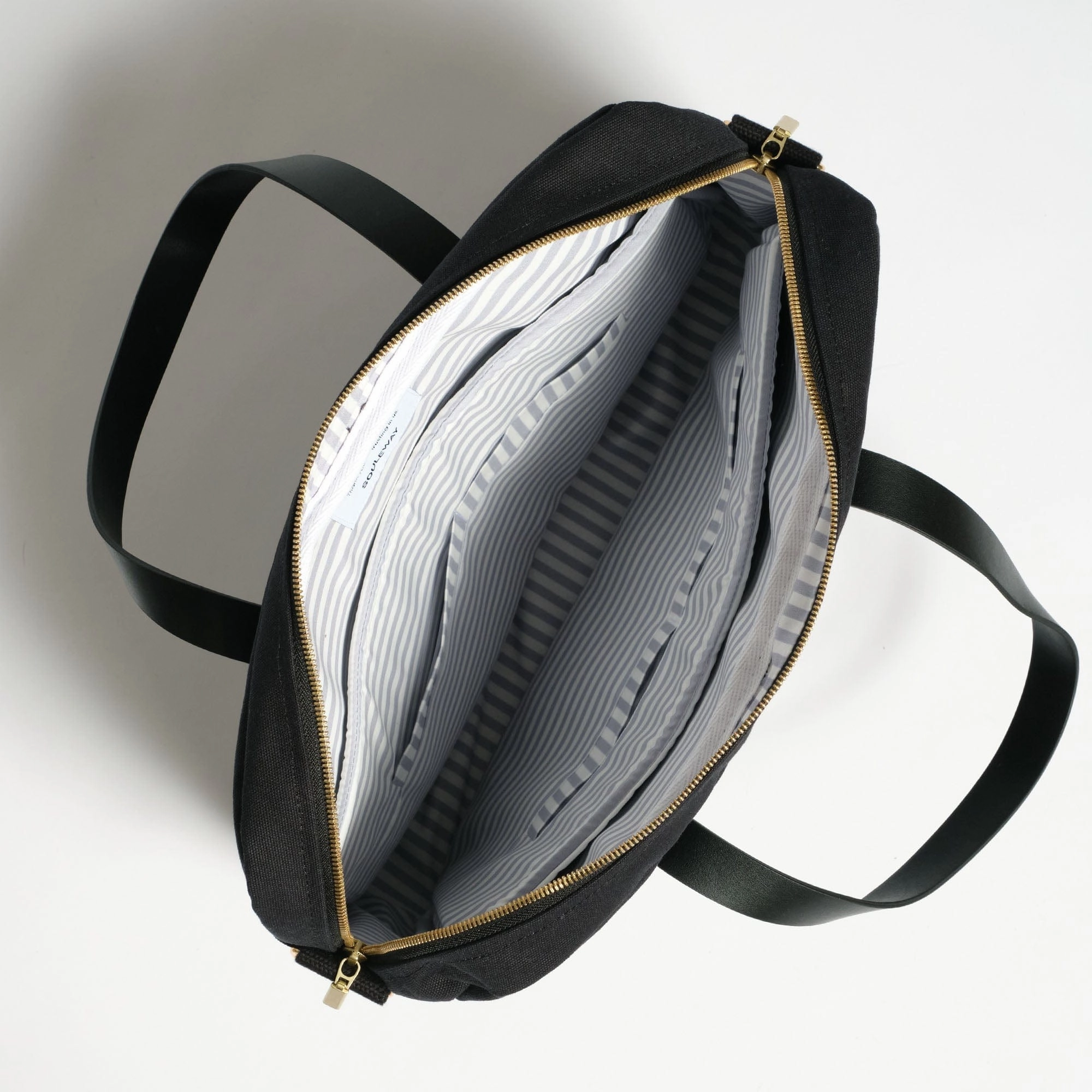 Natural Cotton Canvas Laptop Bag | Night Black