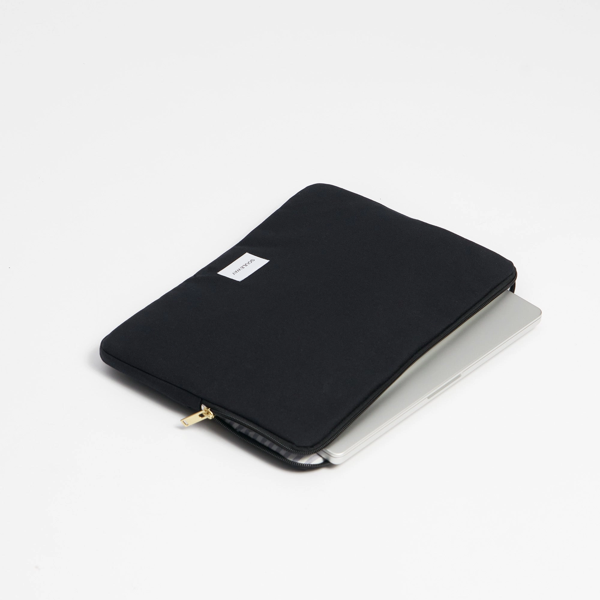 Natural Cotton Canvas Laptop Sleeve | Night Black