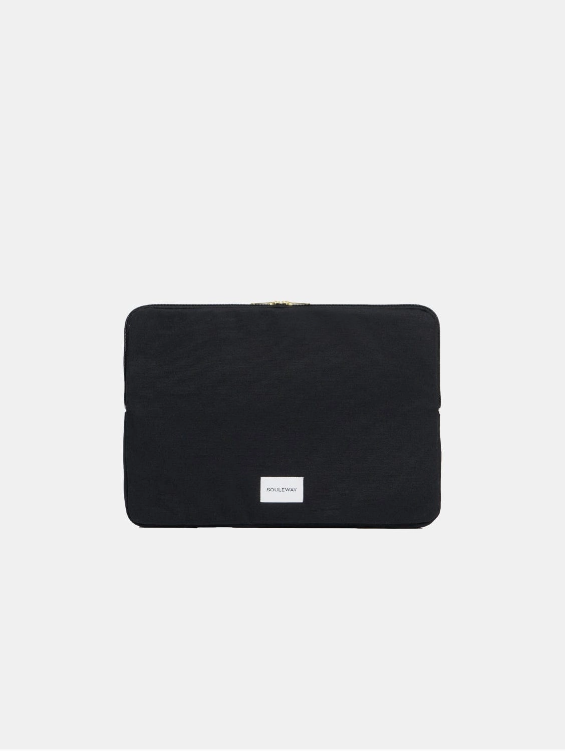 Natural Cotton Canvas Laptop Sleeve | Night Black