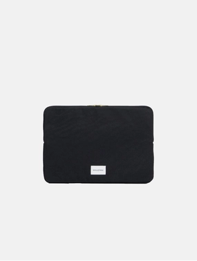 Natural Cotton Canvas Laptop Sleeve | Night Black