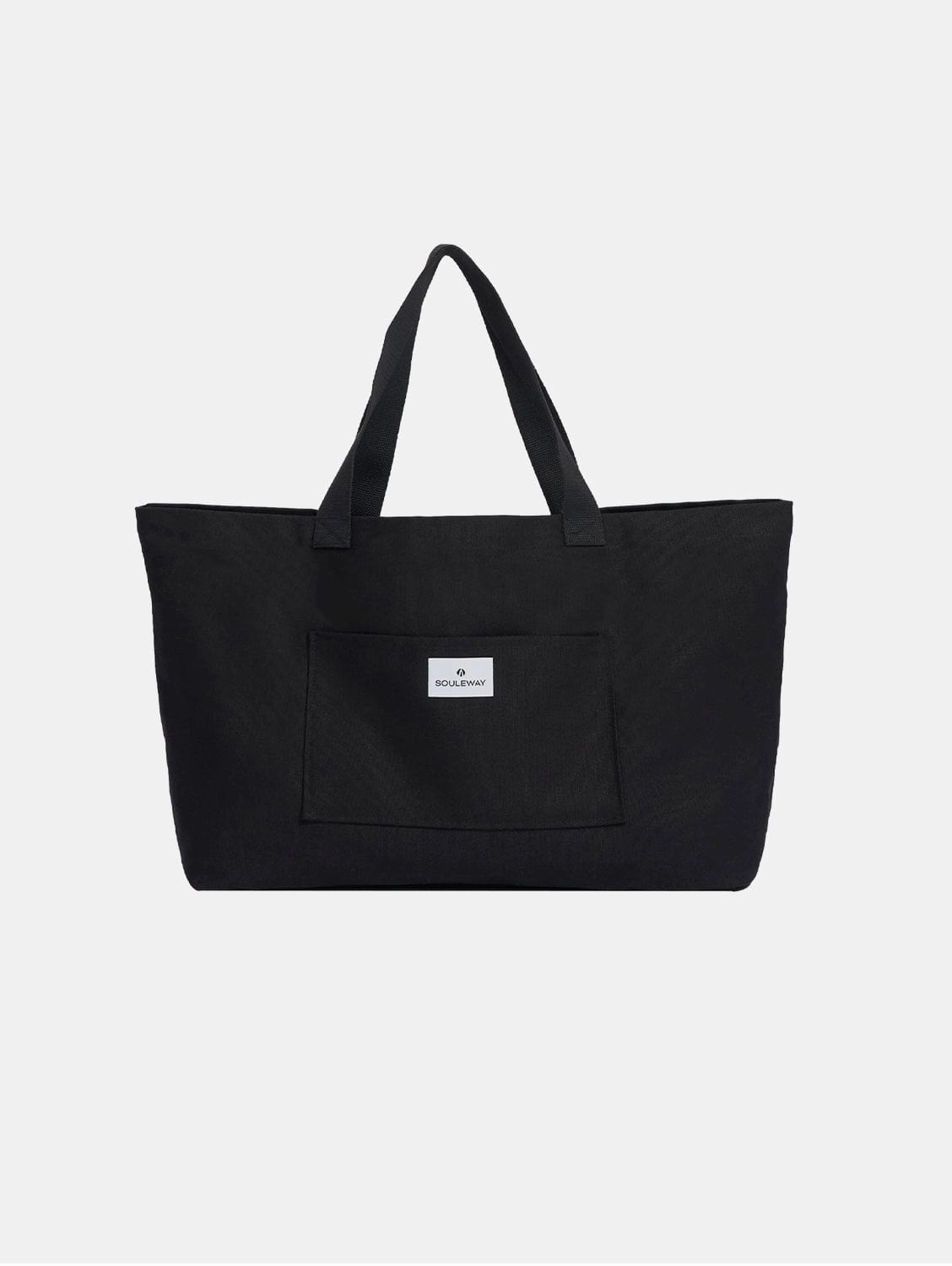 Natural Cotton Canvas Shopper | Black
