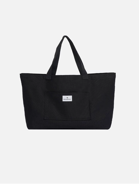 Natural Cotton Canvas Shopper | Black