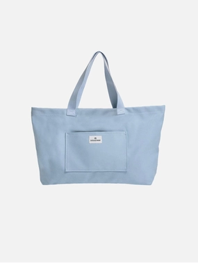 Natural Cotton Canvas Shopper | Dusty Blue