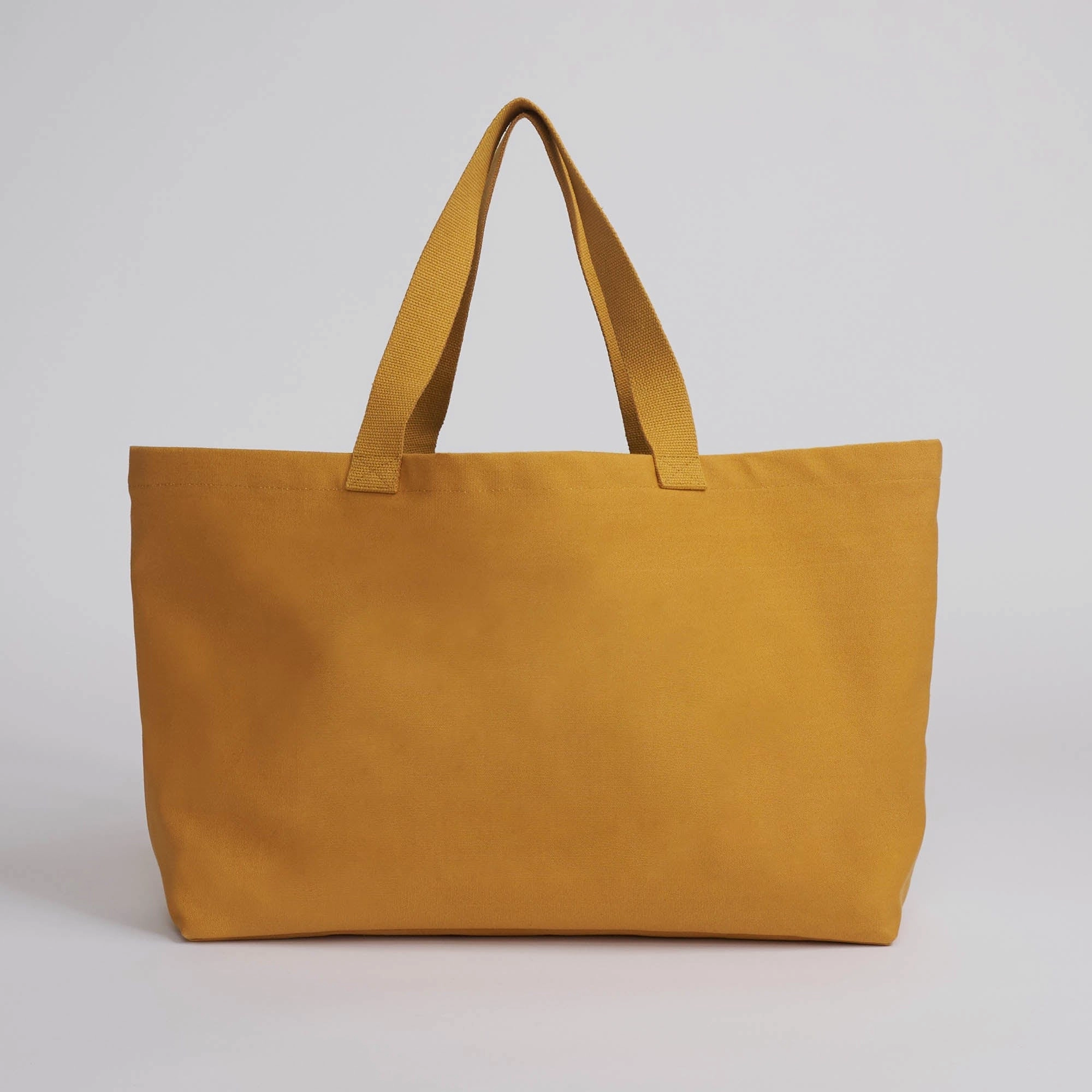 Natural Cotton Canvas Shopper | Mustard
