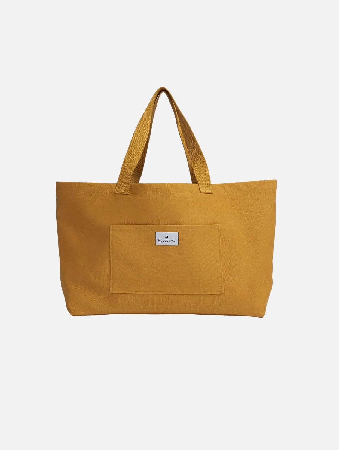 Natural Cotton Canvas Shopper | Mustard
