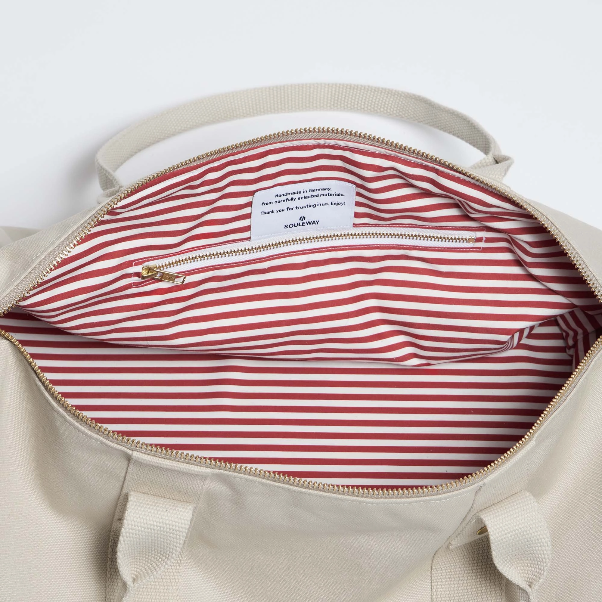 Natural Cotton Canvas Vegan Weekender | Desert Sand