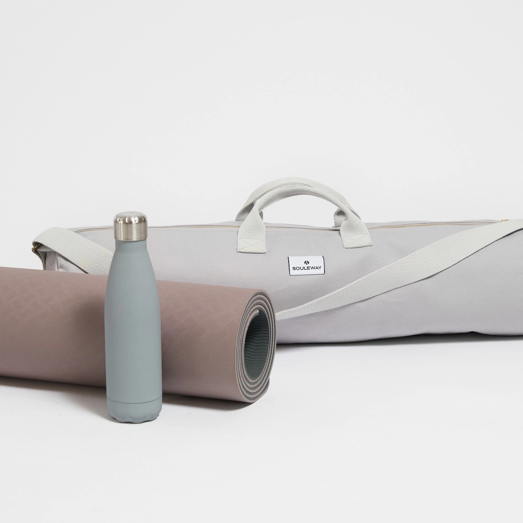 Natural Cotton Canvas Yoga Bag | Dust Grey