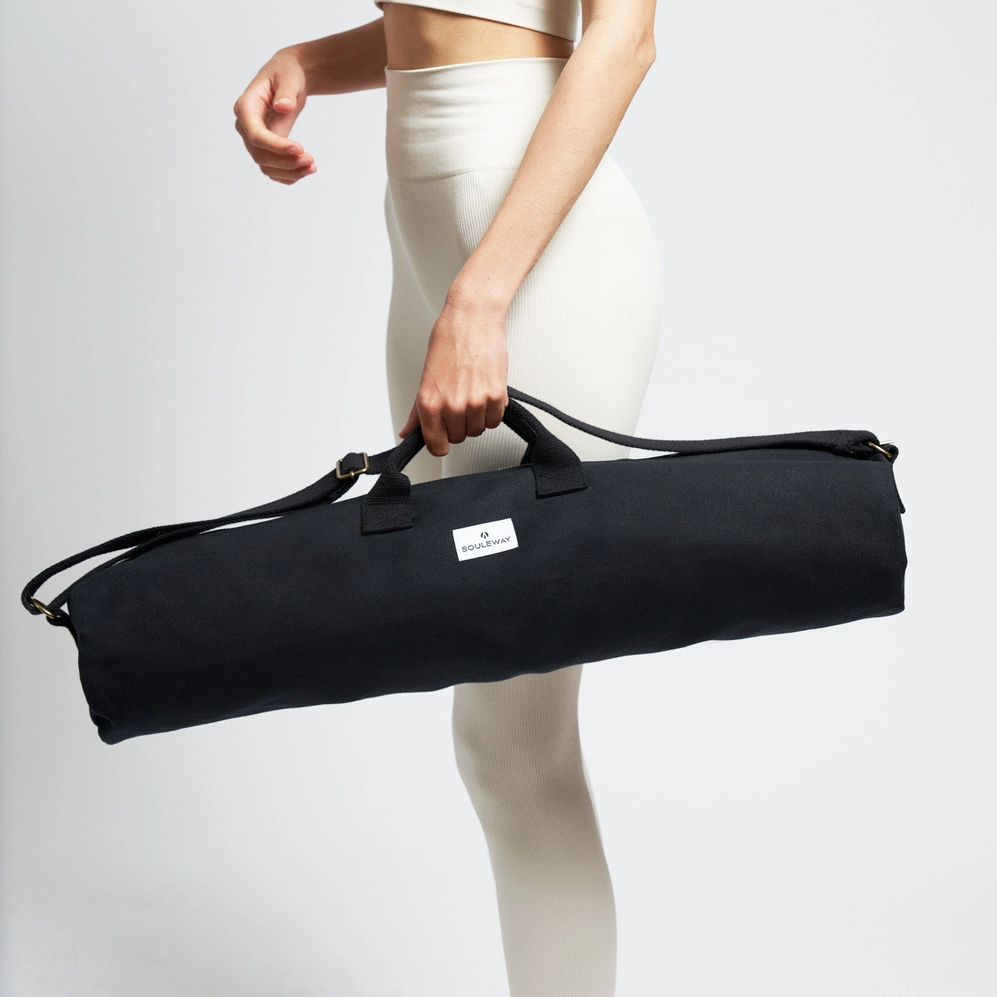 Natural Cotton Canvas Yoga Bag | Night Black