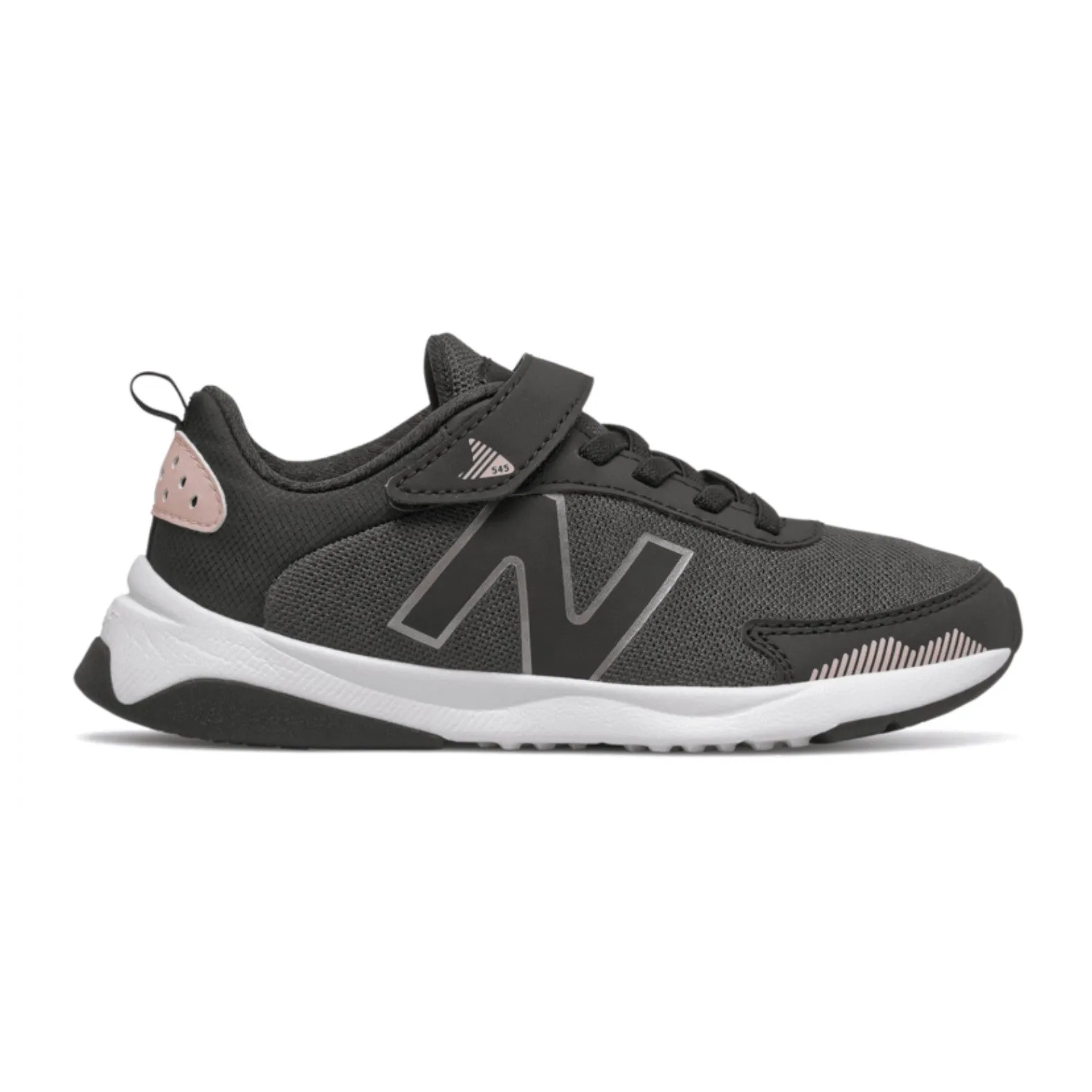 New Balance Black Dynasoft 545 Bungee Lace With Strap Children??s Sneaker