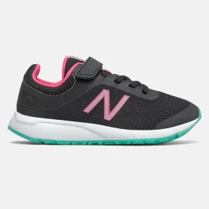 New Balance Black/Pink Lemonade/Summer Jade 455v2 Children??s Sneaker