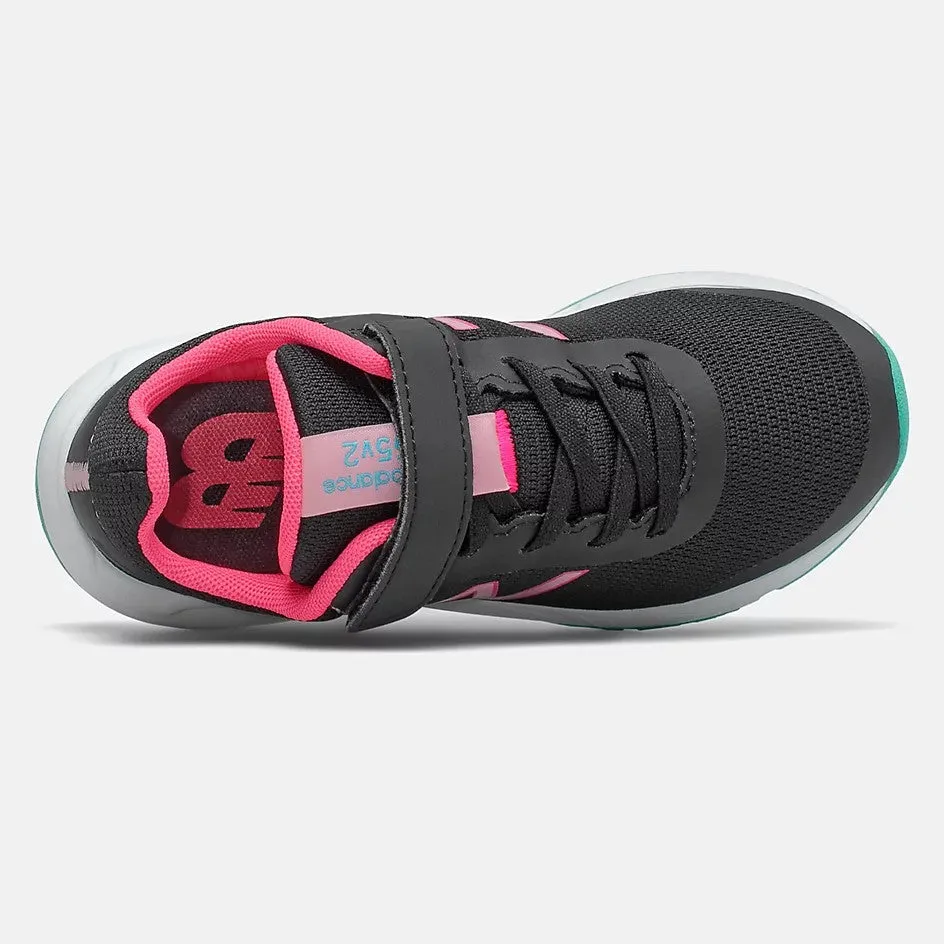 New Balance Black/Pink Lemonade/Summer Jade 455v2 Children??s Sneaker