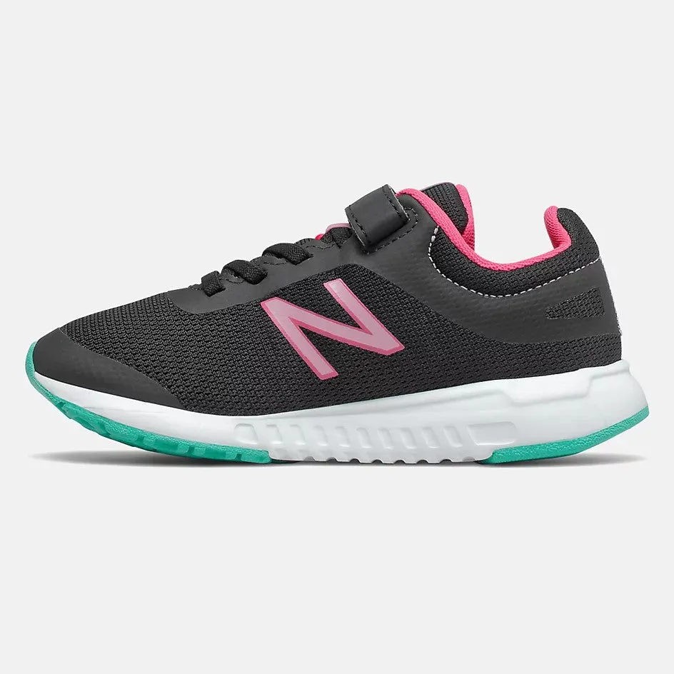 New Balance Black/Pink Lemonade/Summer Jade 455v2 Children??s Sneaker