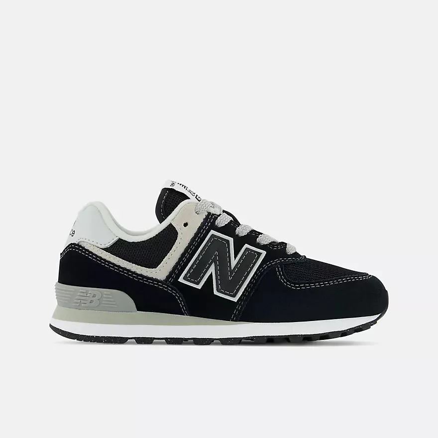 New Balance Black/White 574 Core Children??s Sneaker