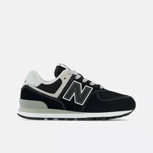 New Balance Black/White 574 Core Children??s Sneaker