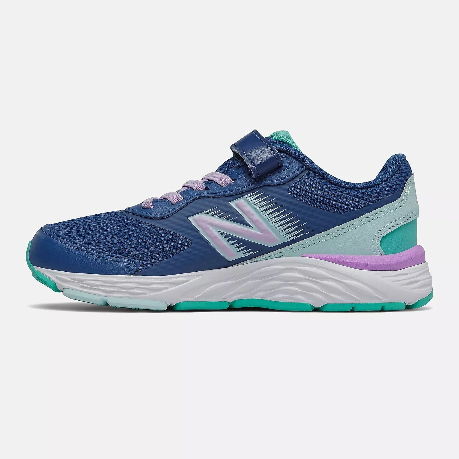 New Balance Captain Blue/Dark Violet 680v6 Children??s Sneaker