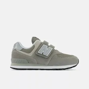 New Balance Grey 574 Core Hook & Loop Children??s Sneaker