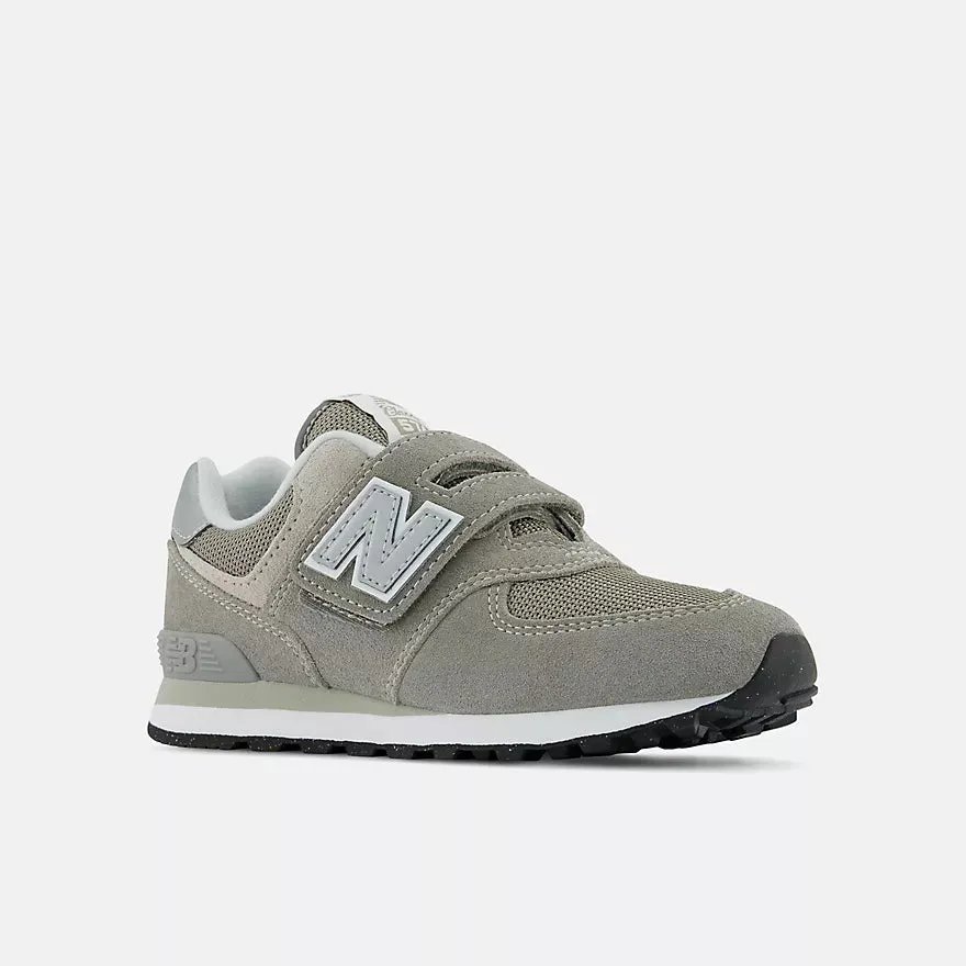 New Balance Grey 574 Core Hook & Loop Children??s Sneaker