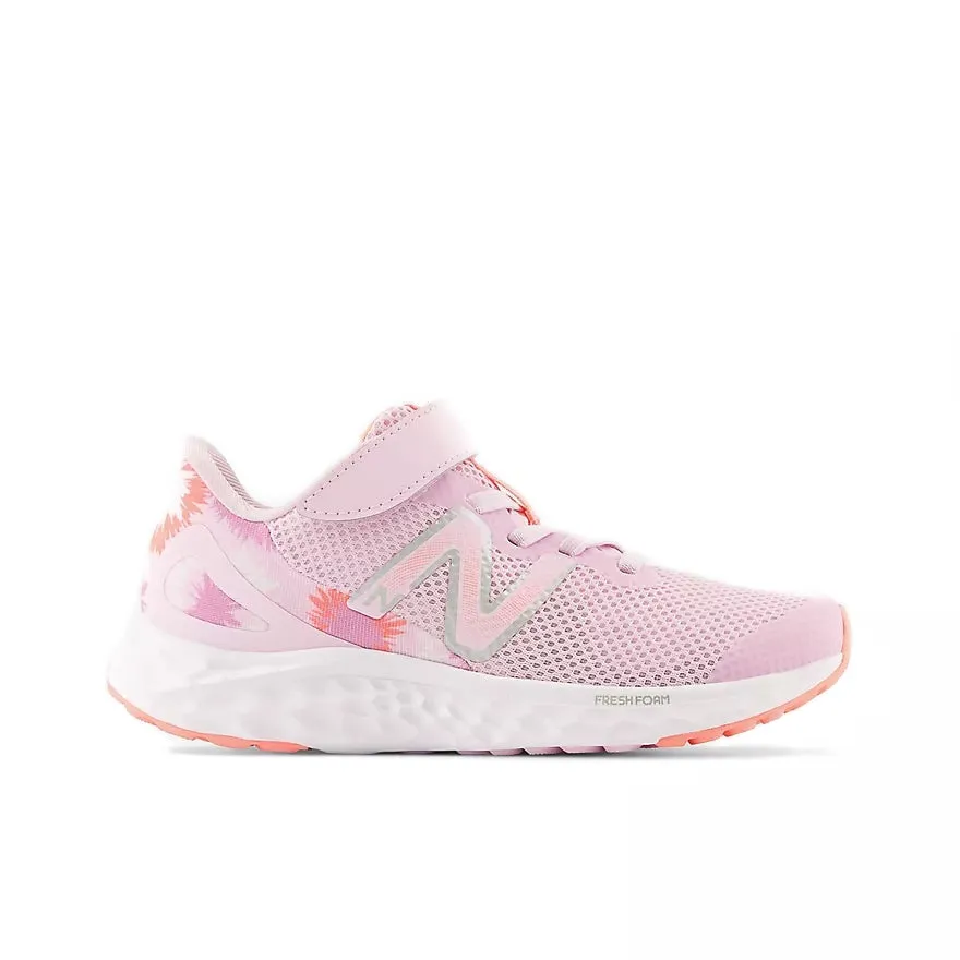 New Balance Light Raspberry Arishi v4 Bungee Lace Children??s Sneaker