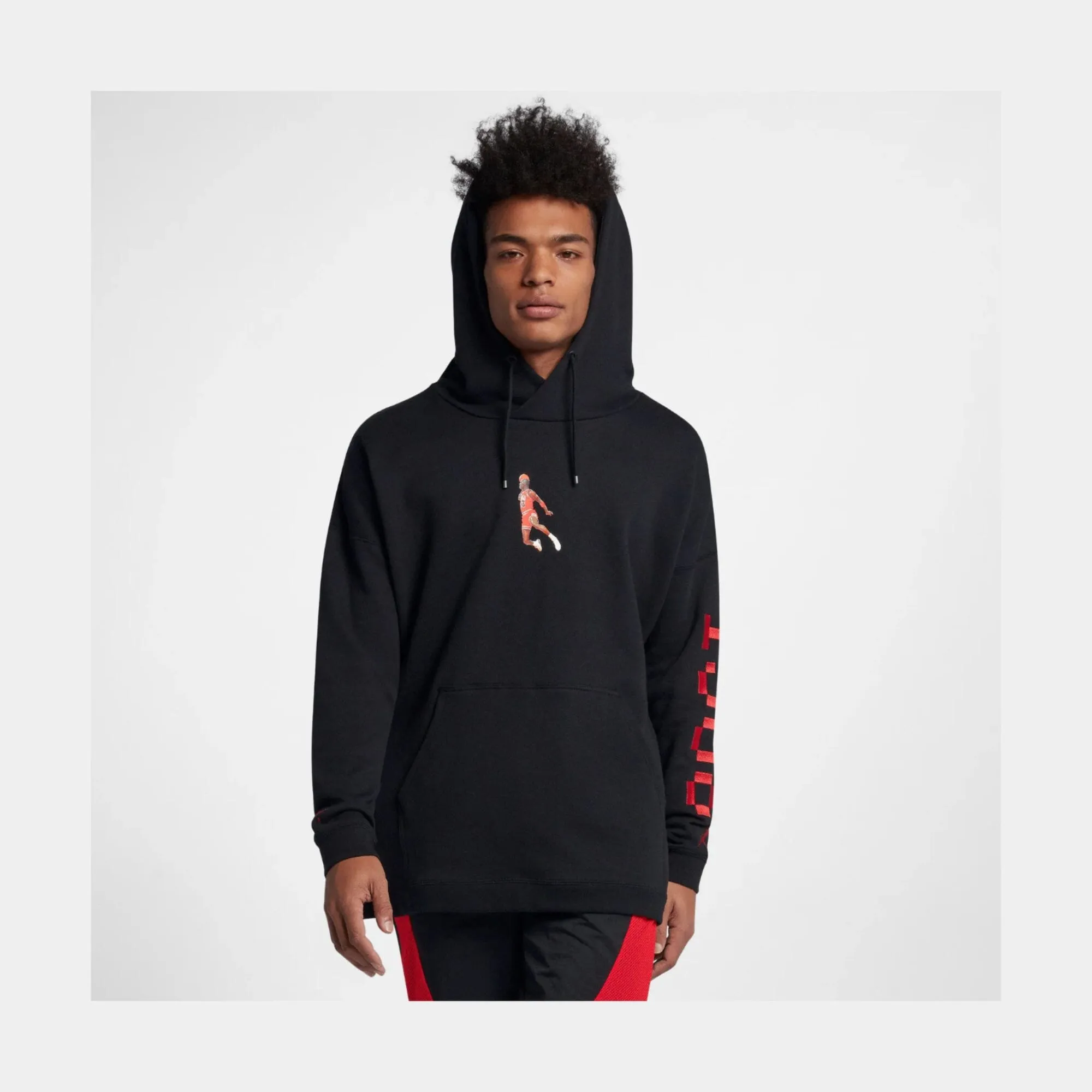 Nike Air Jordan Sportswear Wings 1988 Hoodie Black/Gym Red  AJ0430-010 Men's