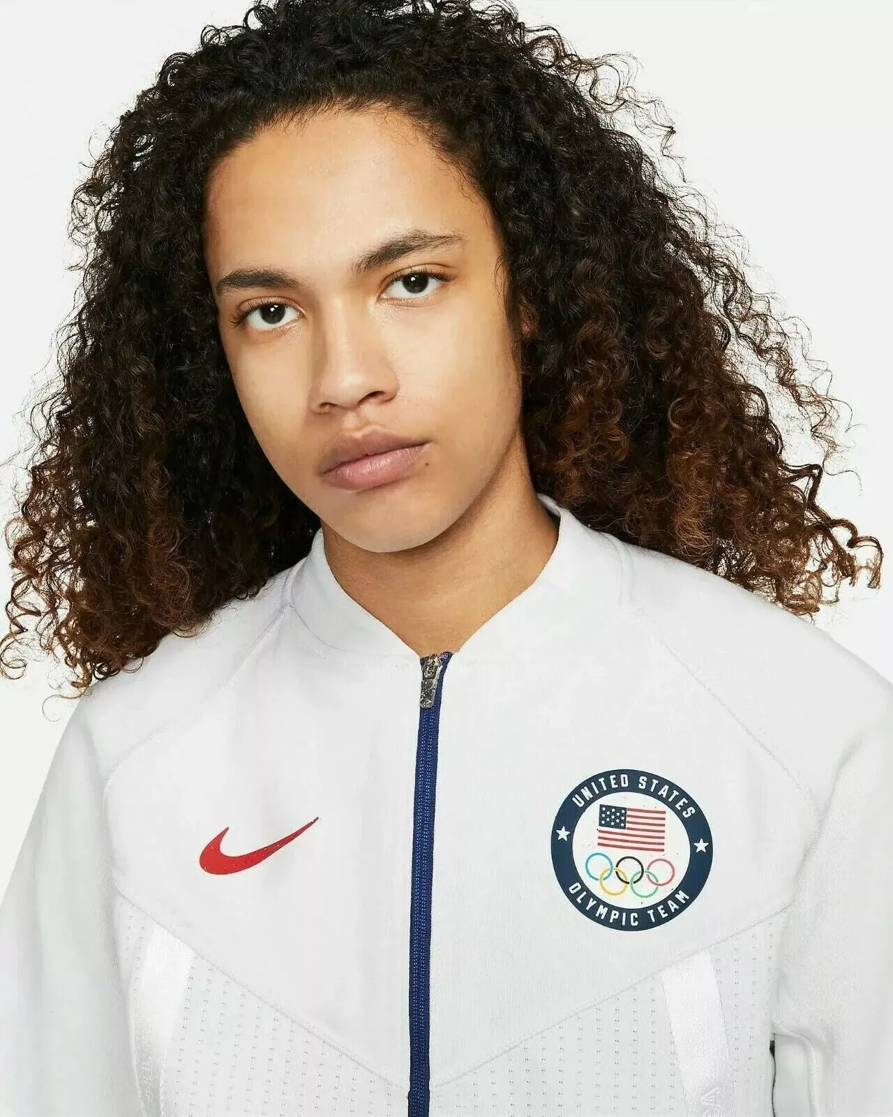 Nike CK4567-100 Jacket Mens XL White Team USA 2020 Tokyo Olympic Full Zip APP907