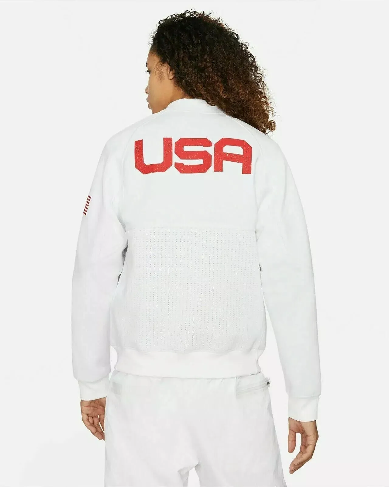Nike CK4567-100 Jacket Mens XL White Team USA 2020 Tokyo Olympic Full Zip APP907