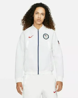 Nike CK4567-100 Jacket Mens XL White Team USA 2020 Tokyo Olympic Full Zip APP907