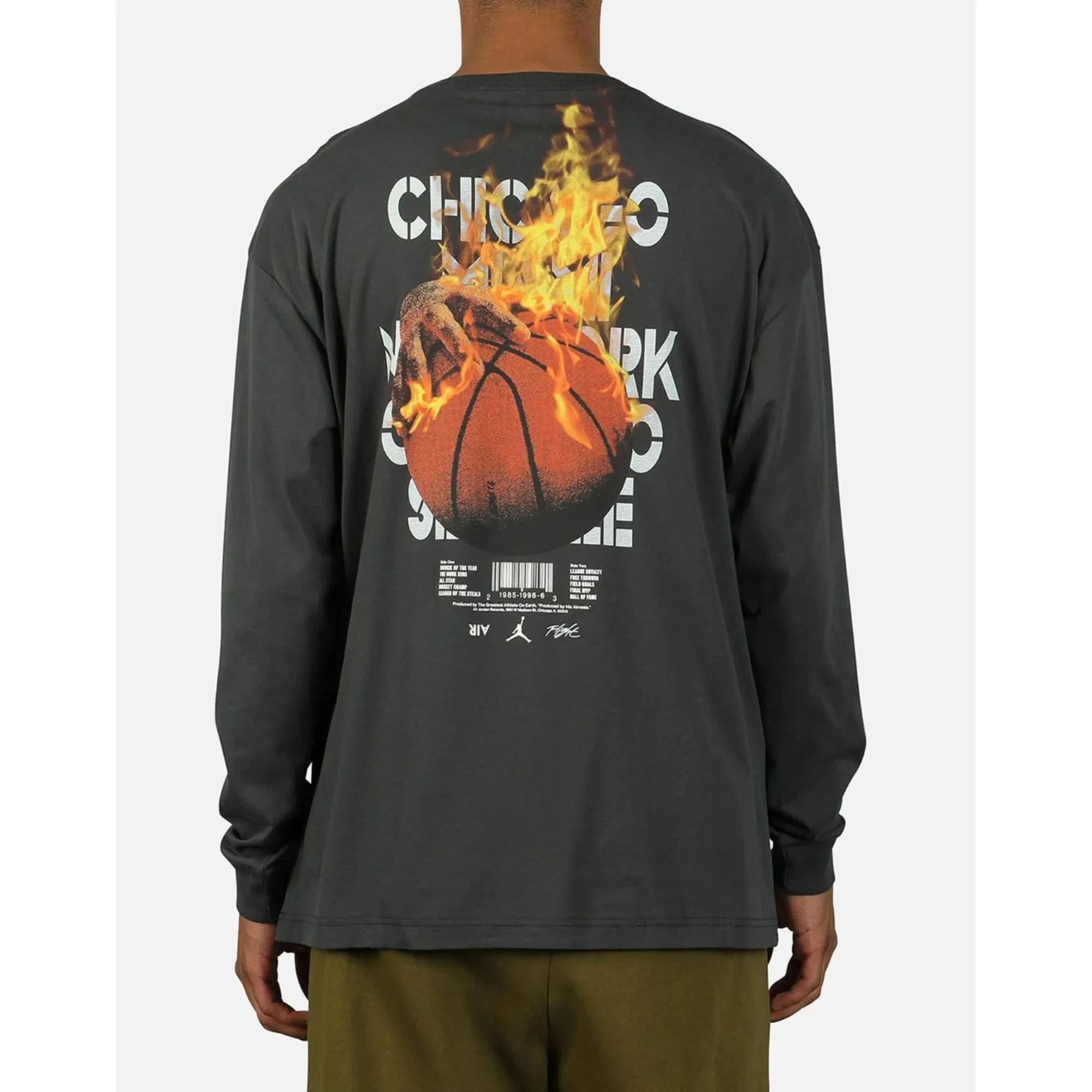 Nike Legacy AJ4 Long Sleeve Tee Grey  CJ9077-060 Men's