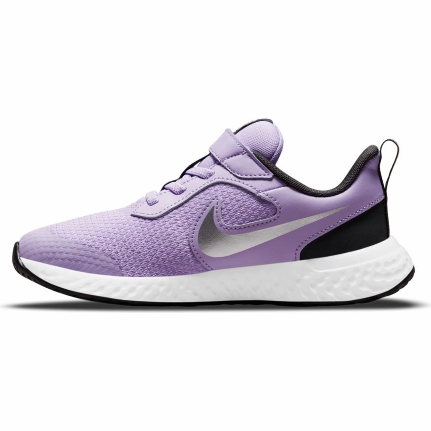 Nike Lilac/Metallic Silver Revolution 5 Children??s Sneaker