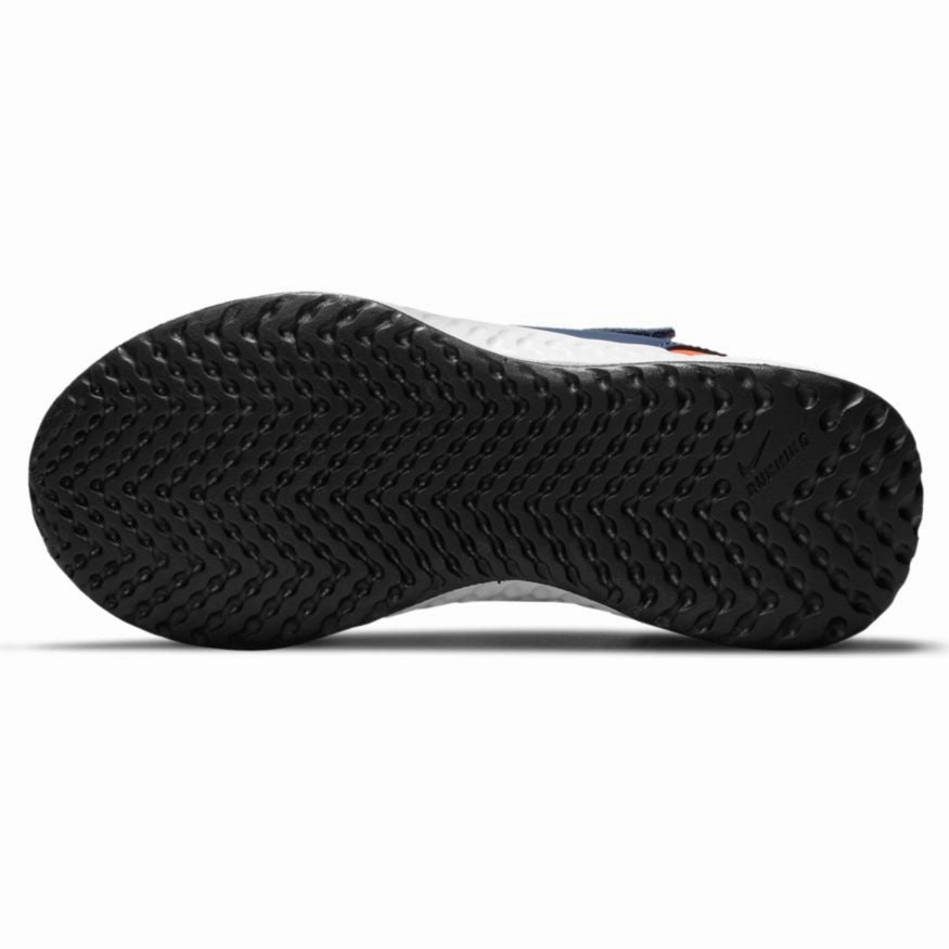 Nike Midnight Navy/Orange Revolution 5 Children??s Sneaker