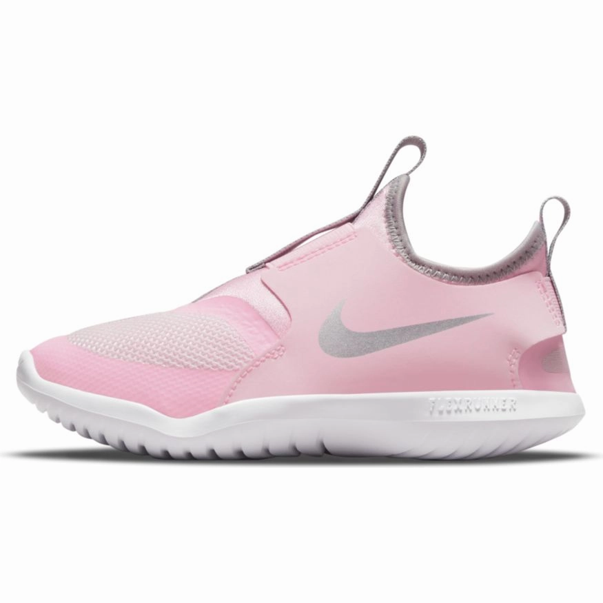 Nike Pink Foam/Metallic Silver Flex Runner Children??s Sneaker