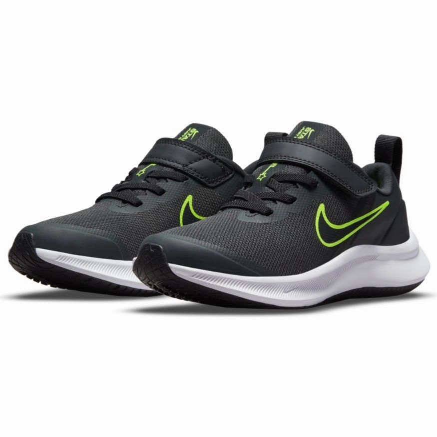 Nike Smoke Grey/Black Star Runner 3 Children??s Sneaker