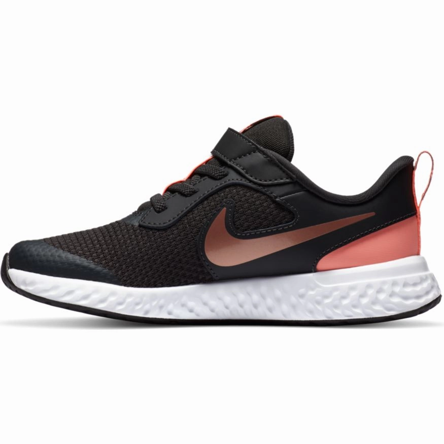 Nike Smoke Grey/Metallic Red Bronze Revolution 5 Children??s Sneaker